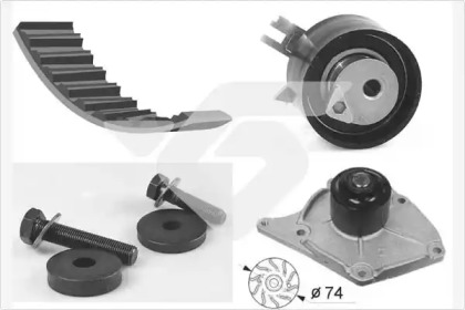 Водяной насос + комплект зубчатого ремня HUTCHINSON KH 101WP63